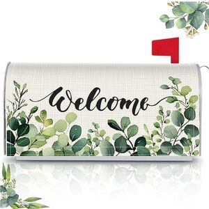 Greenery Welcome Mailbox Cover